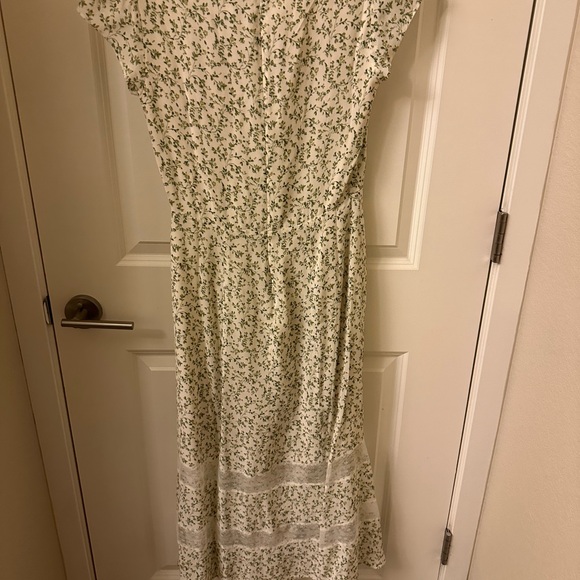 Reformation Lewa Green and White Floral Midi Dress NWT Sz 4 - Picture 2 of 5